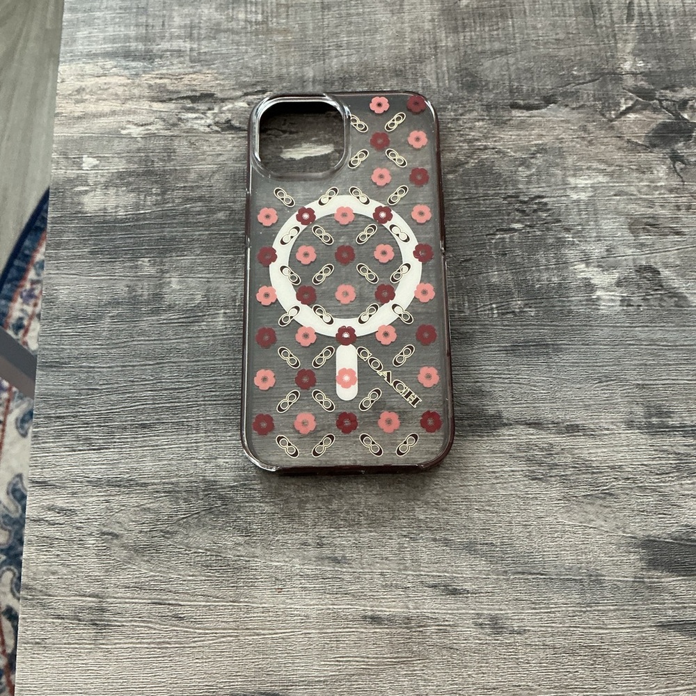 Coach Brown IPhone 15 Case with Pattern - Picture 2 of 2